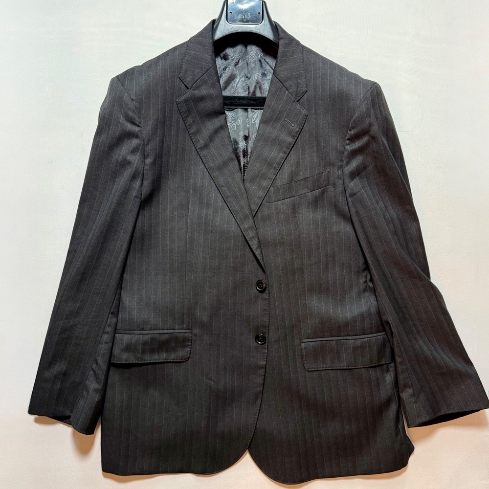 Jos A Bank Reserve Pinstripe Blazer Two Button Sport Coat Super 130s Size 44S‎